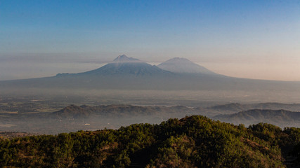 Merapi Mountain and Friend