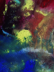 Obraz na płótnie Canvas Abstract background, hand-painted texture, watercolor painting, drops of paint, paint smears. Design for backgrounds, wallpapers, covers and packaging.Banner for text, grunge element for decoration.