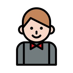 Groom vectpr, wedding related fiiled style editable outline icon