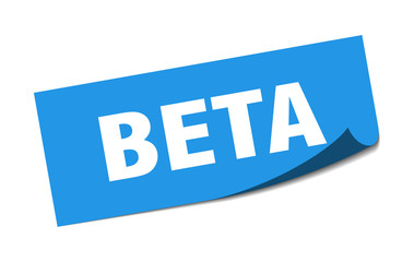 beta sticker. beta square isolated sign. beta