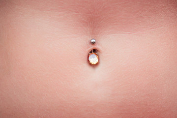 female models navel belly piercing fitness