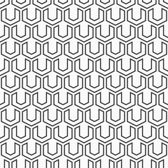 Abstract geometric seamless pattern. Repeating geometric tiles of hexagonal elements.