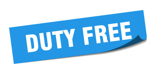 duty free sticker. duty free square isolated sign. duty free