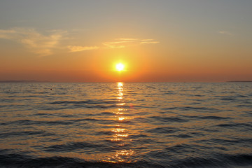 Fototapeta na wymiar calming sunset view