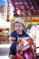 Obraz na płótnie Canvas little boy on the playground