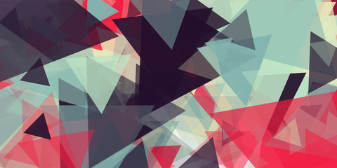 Abstract Generative Art color distributed triangles polygons background illustration