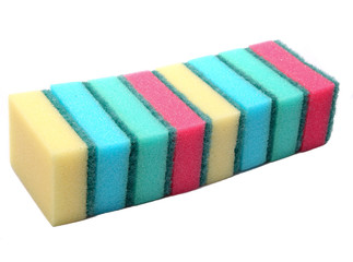 Scrub sponges in different colors