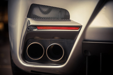 Sport car exhaust pipe