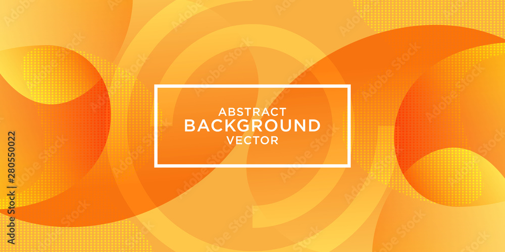 Poster dynamic textured background design in 3d style with orange color. eps10 vector background.