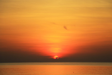 beautiful sunrise on the sea