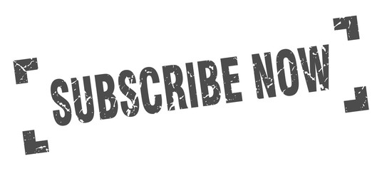 subscribe now stamp. subscribe now square grunge sign. subscribe now