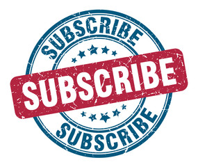 subscribe stamp. subscribe round grunge sign. subscribe