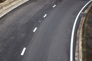 Bend in the road highway