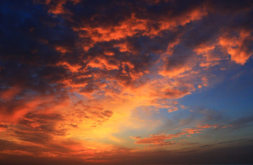 beautiful sunrise on the sea