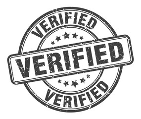 verified stamp. verified round grunge sign. verified