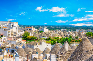 Trulli of Alberobello typical houses. Apulia, Italy.