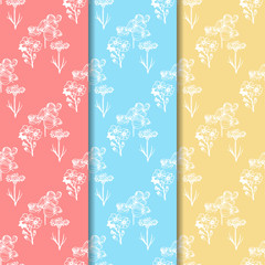 seamless floral pattern with wild flower