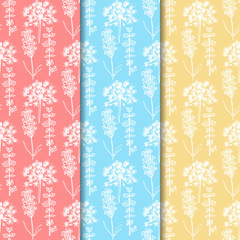 seamless floral pattern with wild flower