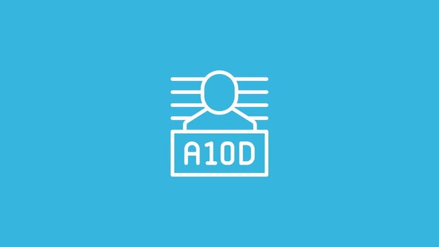 Mug Shot Line Icon Animation with Alpha stock video