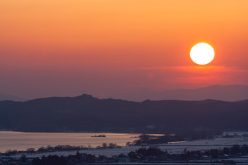 夕日