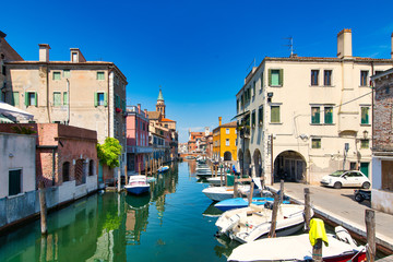 Fototapeta na wymiar Canal Vena in Chioggia in Veneto Italy