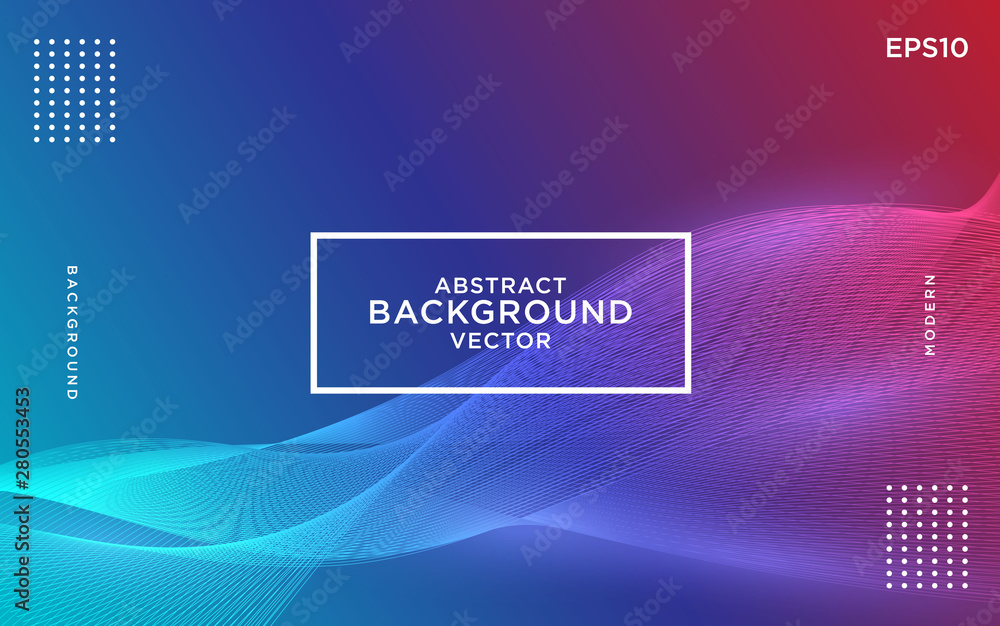 Poster asbtract wave background website landing page. template for websites, or apps. modern design. abstra