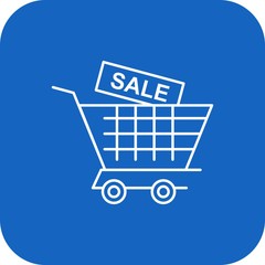Trolley cart icon for your project