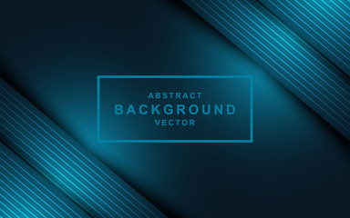 Dark abstract dimension background. Realistic overlap layers texture with blue light element decoration.