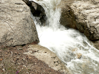 waterfall in mountains