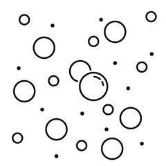 Set of champagne bubble vector icon. soap illustration symbol.