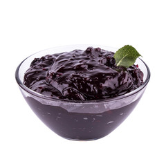 jam cream isolated dessert plate