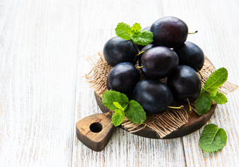 Fresh plums