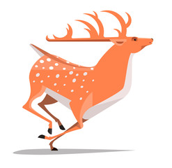 The rapid run of dappled deer