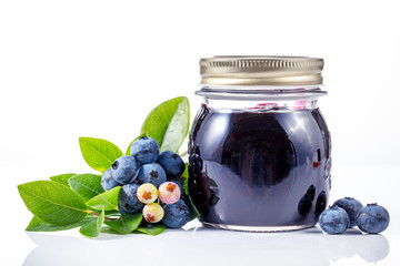 Blueberry jam with berries