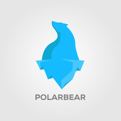 Silhouette Polar bear vector logo designs