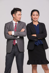 Asian business people standing..
