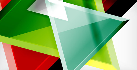 Dynamic triangle composition abstract background