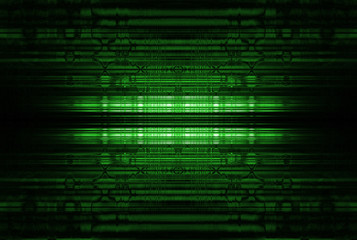 Abstract glowing green lines background