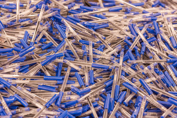 Pencils at stationery department. Back to school conception. Shopping for school, college, university