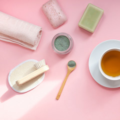 Spa, beauty cosmetics and body care treatment