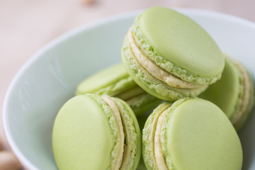Light green macarons