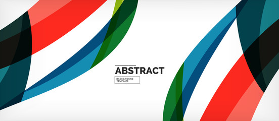 Colorful wave lines abstract background, color line for business or techno presentation