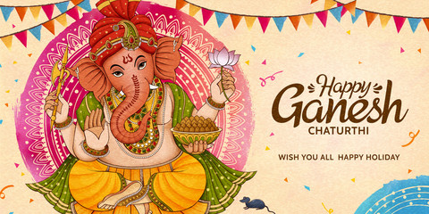 Happy Ganesh Chaturthi banner