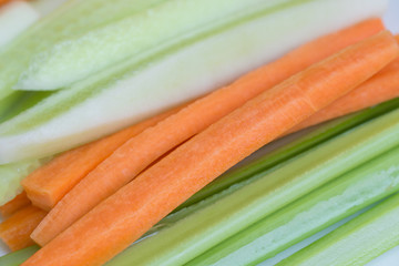 vegetable sticks closeup