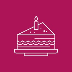 Happy birthday cake icon for your project