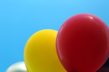 Balloon bouquet in the sky