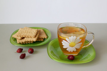  herbal tea with cookies