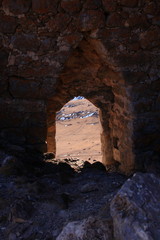 Obraz premium Caucasus. Kurtat Gorge. Battle towers.