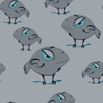 Stylized birds. Seamless vector pattern. Print for textiles. Summer print.