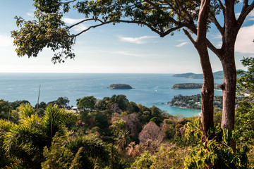 Obraz premium Beautiful view on sea in Thailand. Top view.